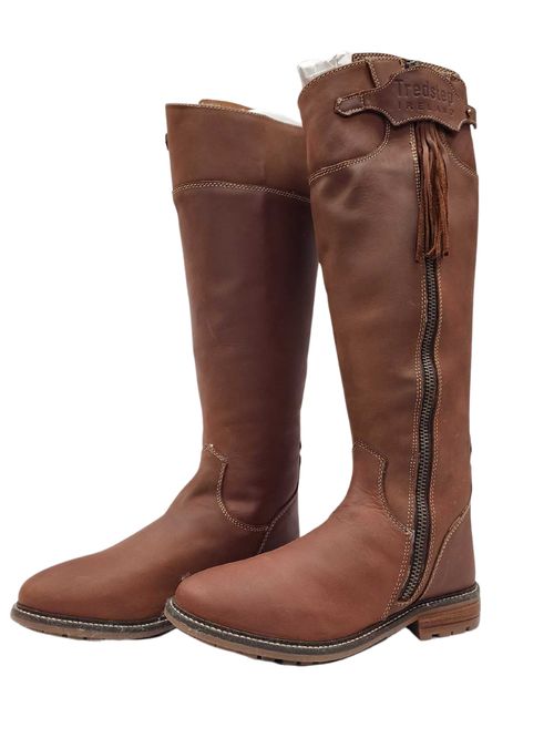 Tredstep Shannon Side Zip Country Boot - Light Mahogany