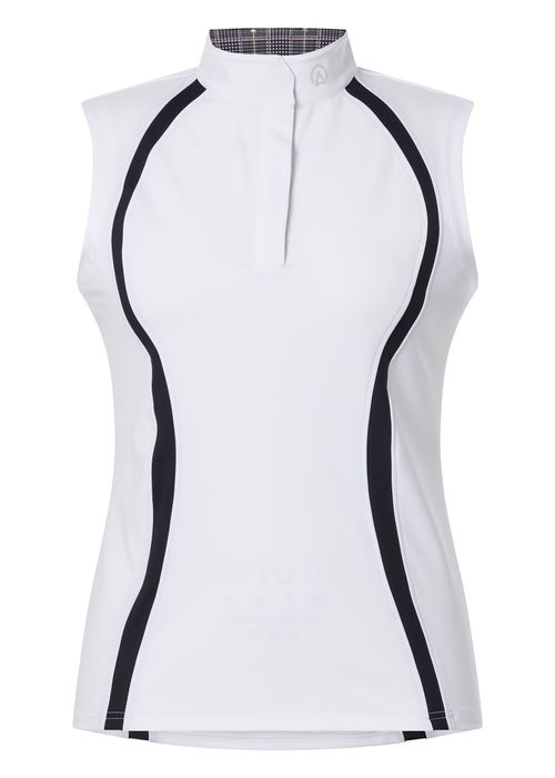 Kerrits Women's Affinity Sleeveless Show Shirt - White/Glen Plaid