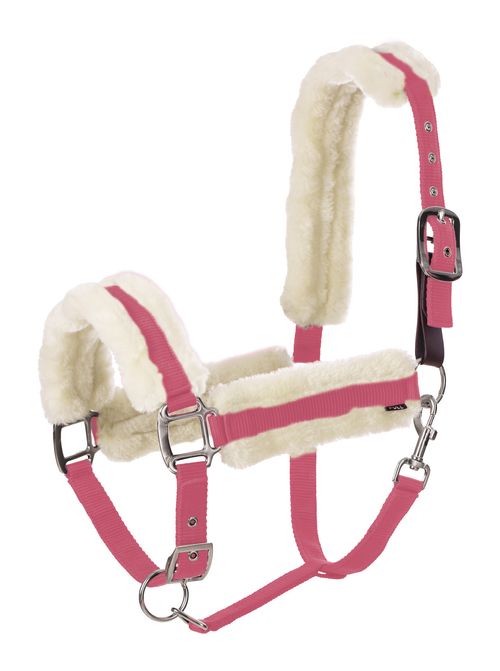 Equinavia Valkyrie Ultra Fleece Breakaway Halter - Raspberry/White