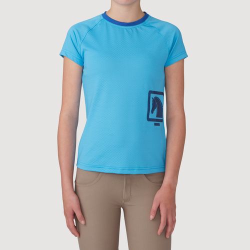 Romfh Kids' Gemma Glitter Logo Tee - Sky Blue