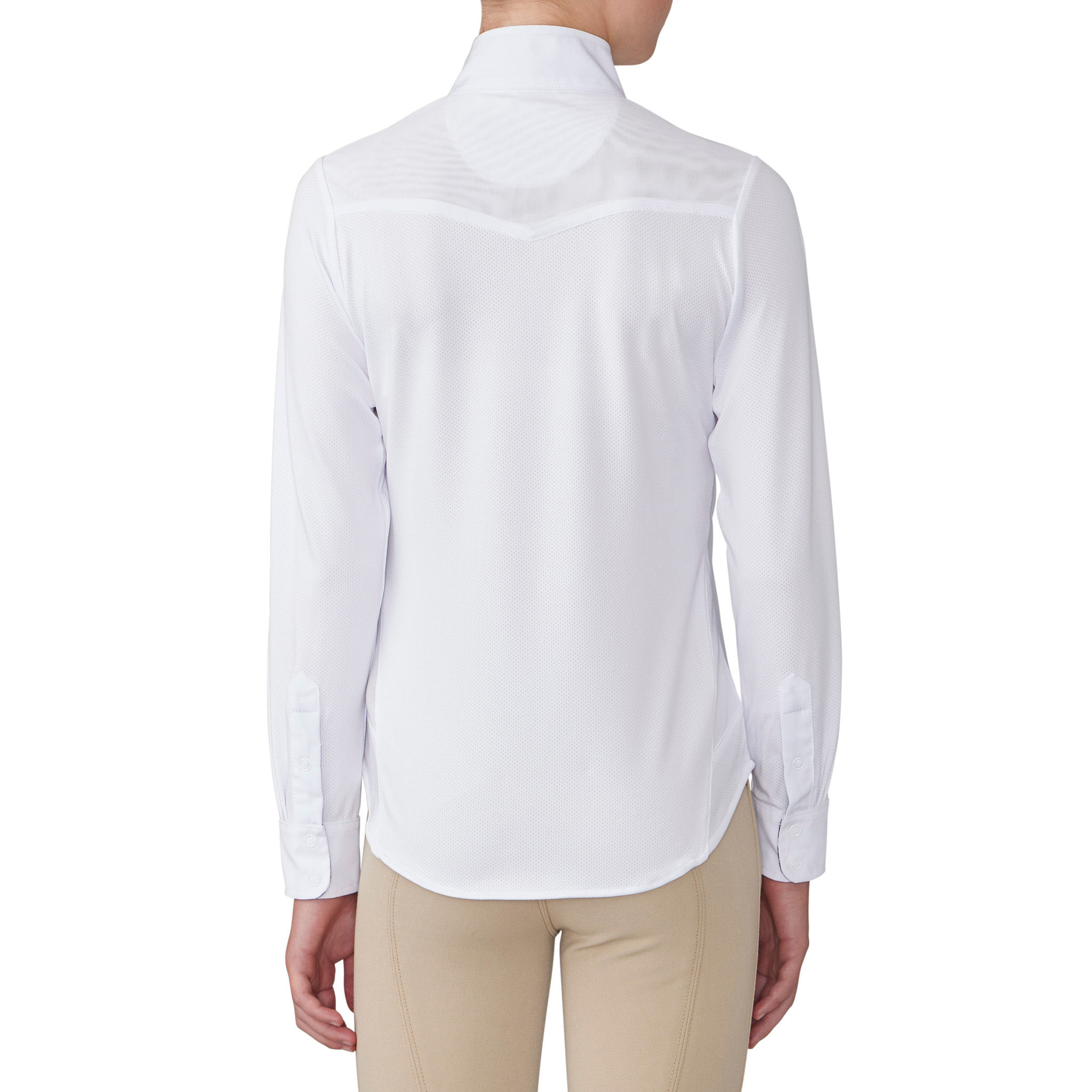 Chemise D'équitation Ovation Manches Longues, Blanche, Taille 34 – Occasion