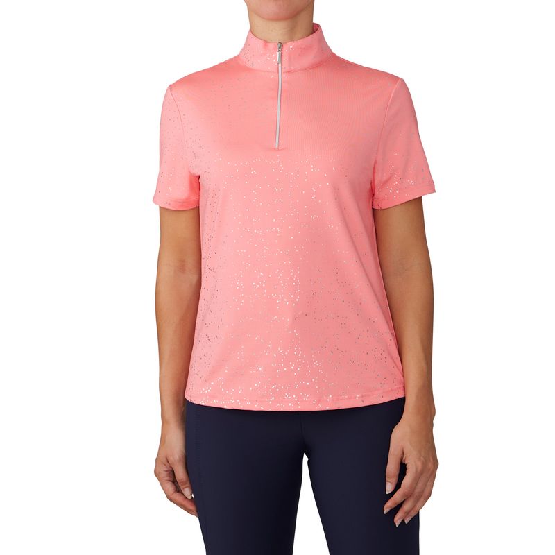 Ovation Women's Elegance Glitter Dot Sport Shirt - Pink Ovation Women's Elegance Glitter Dot Sport Shirt - Pink