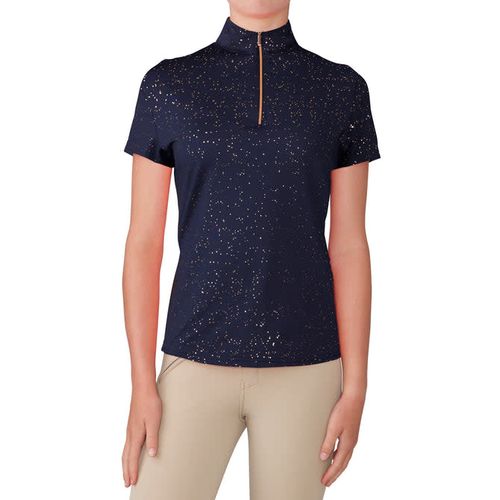 Ovation Kids' Elegance Glitter Dot Sport Shirt - Navy Rose