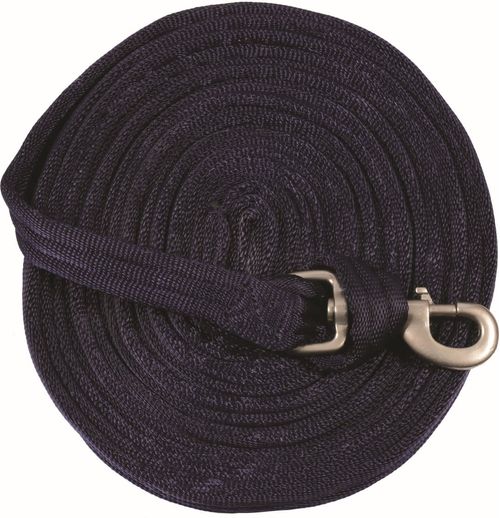 Western Rawhide Cushion Web Lunge Line w/Rubber Stopper - Navy