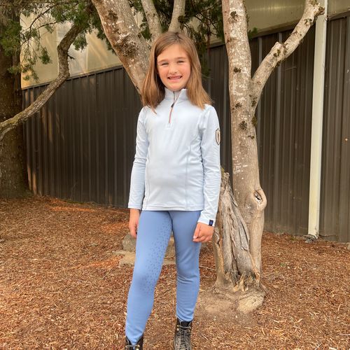 BARGAIN BARN: Irideon Kids' Thermaluxe 1/4 Zip Top - Small - Wave