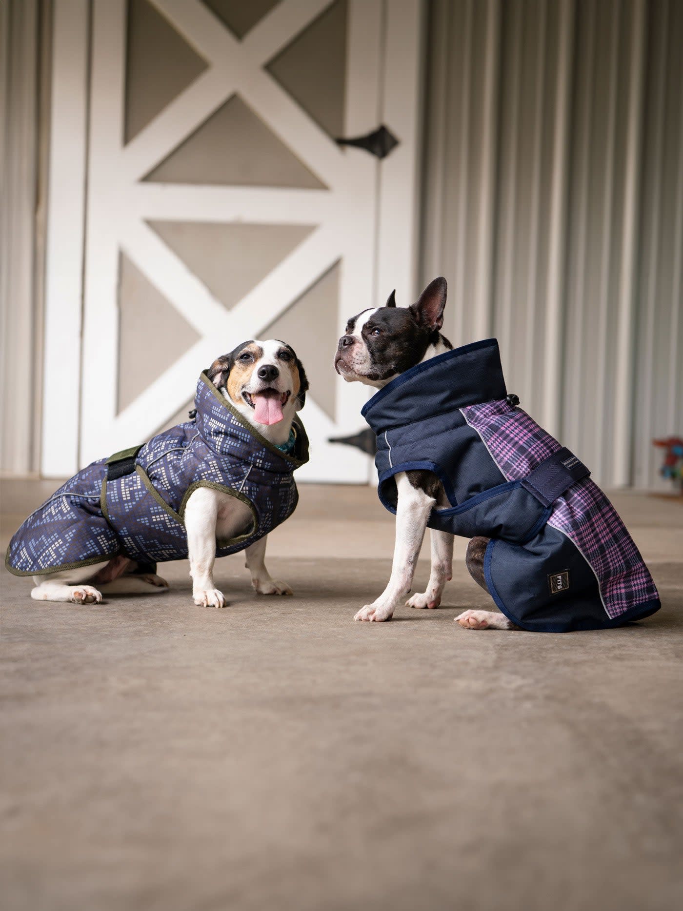READY TO SHIP Dog Coat XX Large Salmon/Navy Plaid Tack Of The Day
