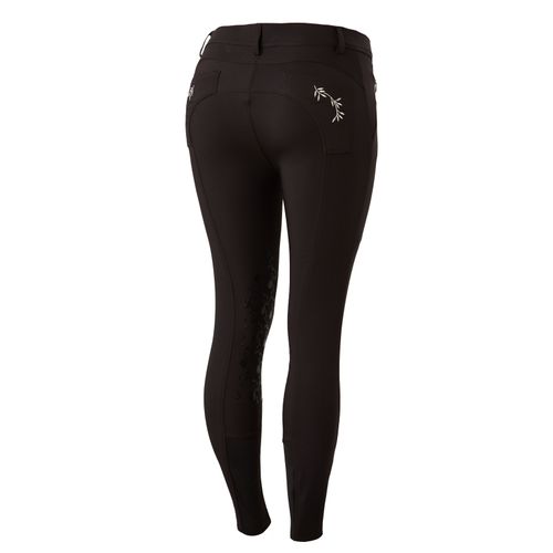 READY TO SHIP: Horze Women's Kaitlin Knee Patch Breeches - EU 38/US 26 - After Dark Brown
