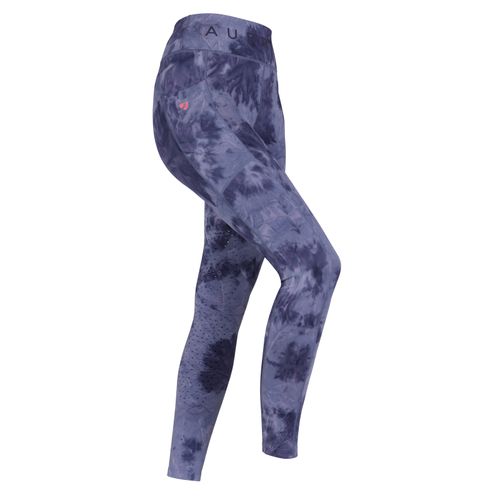 Shires Aubrion Women's Non-Stop Riding Tights - Navy Tie Dye