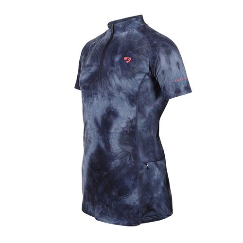 Shires Aubrion Kids' Revive Short Sleeve Base Layer Sun Shirt - Navy Tie Dye