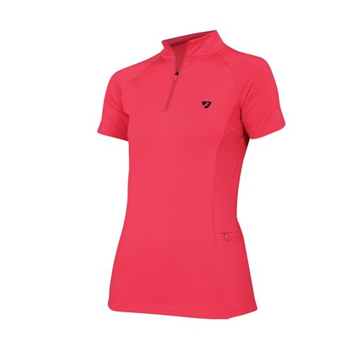Shires Aubrion Women's Revive Short Sleeve Base Layer Sun Shirt - Coral