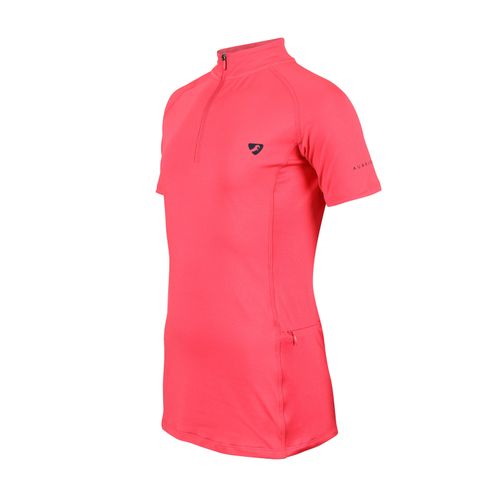 Shires Aubrion Kids' Revive Short Sleeve Base Layer Sun Shirt - Coral