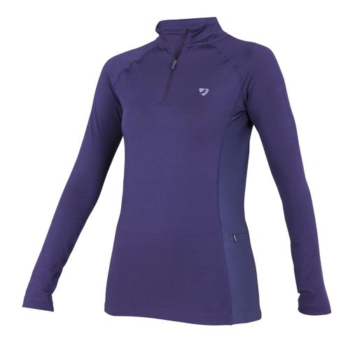 Shires Aubrion Women's Revive Long Sleeve Base Layer Sun Shirt - Navy