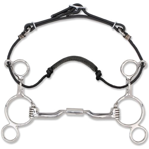 Myler 2 Ring Combination Bit w/Low Port Comfort Snaffle MB 04 - Leather