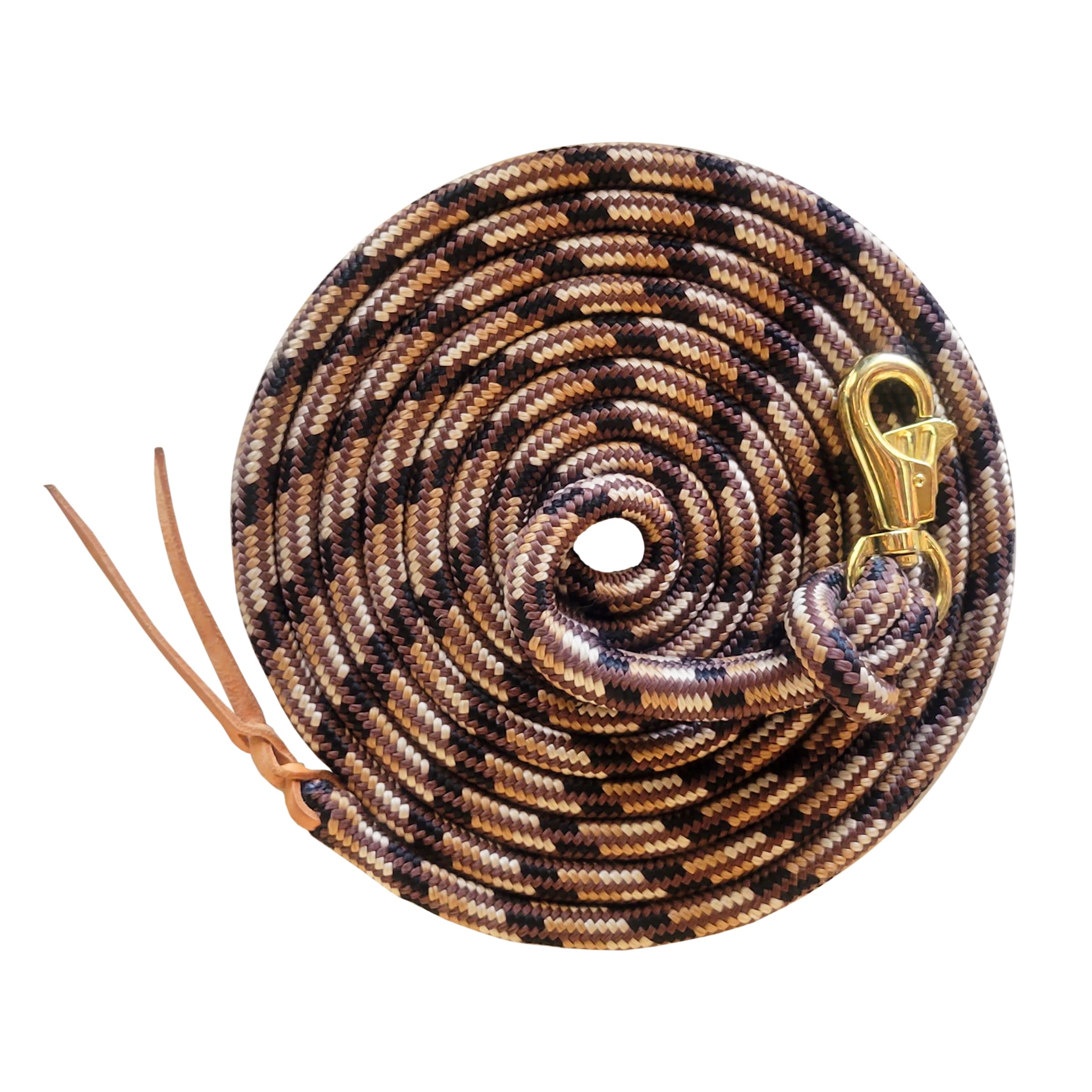 Kensington 10ft Dog Training Lead - Weighted, Soft & Durable With Removable Bull Snap And Leather Popper