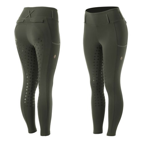 Equinavia Women's Inga Fusion Full Grip Tights - Olive Green