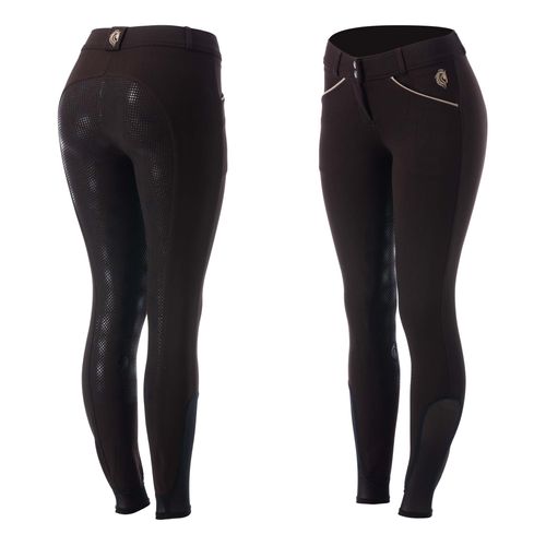 Equinavia Women's Astrid Silicone Full Seat Breeches - Coffee Brown