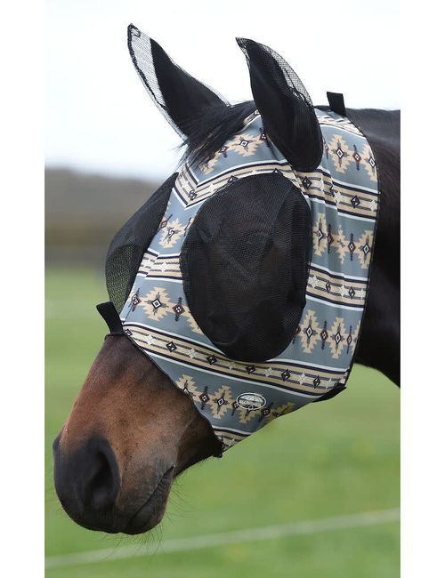 Weatherbeeta Deluxe Stretch Bug Eye Saver w/Ears - Navajo Print