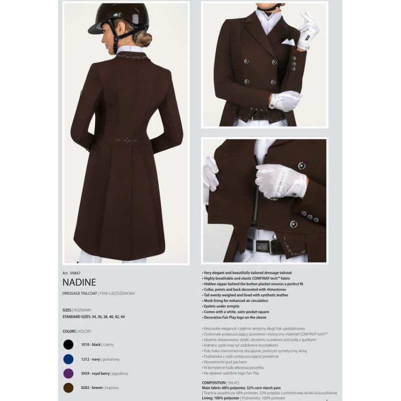 Fair Play Women's Nadine Dressage Tailcoat - Royal Berry Fair Play Women's Nadine Dressage Tailcoat - Royal Berry