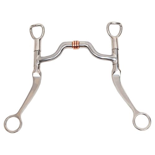 Myler 7" Flat Shank Medium Wide Port w/Copper Roller MB 33