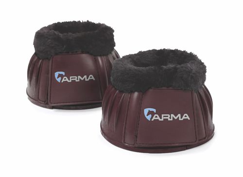 Shires ARMA Fleece Trim Over Reach Boots - Burgundy
