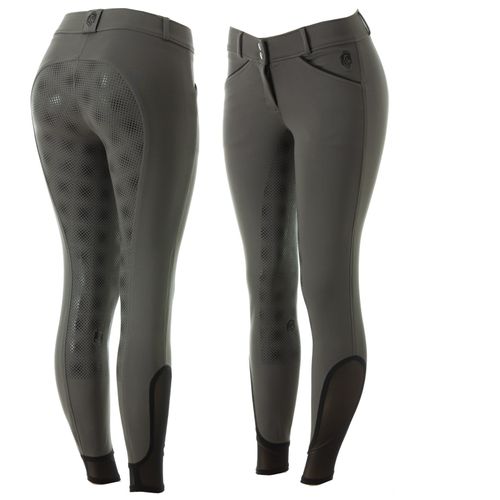 Equinavia Women's Astrid Silicone Full Seat Breeches - Carbon Gray/Black