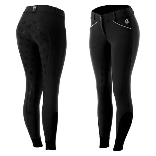 Equinavia Women's Astrid Silicone Full Seat Breeches - Black/White