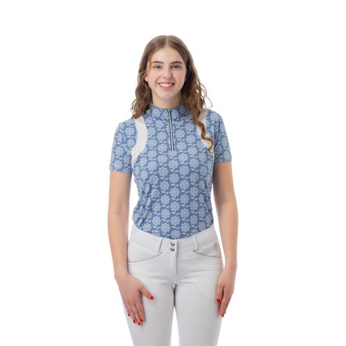 Equinavia Women's Selma NordicAir Short Sleeve Sun Shirt - Dusty Blue