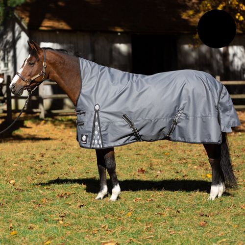 Equinavia Arktis Extended Neck Light Weight Turnout Blanket 100g - Charcoal Gray