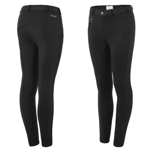 Horze Kids' Active Full Seat Breeches - Black