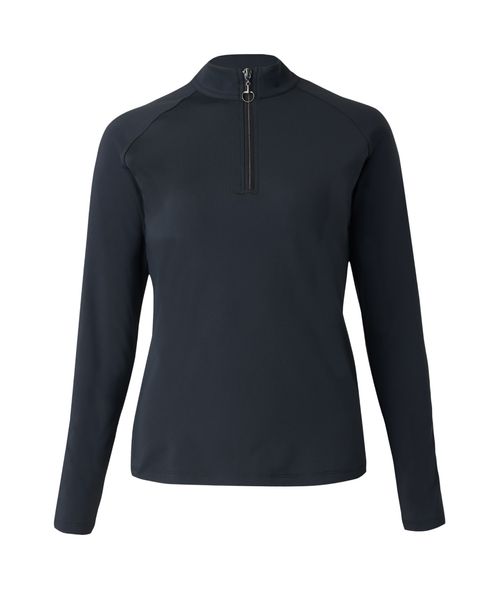 Horze Women's Karla Tech Training Half Zip Shirt - Caviar Black