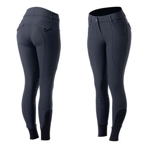 Equinavia Women's Annika Womens Silicone Knee Patch Breeches - Midnight Navy