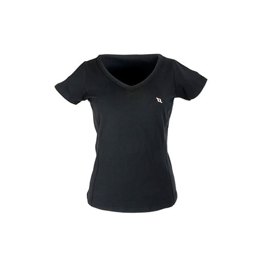 Back on Track Women's V Neck Tee Shirt - Black