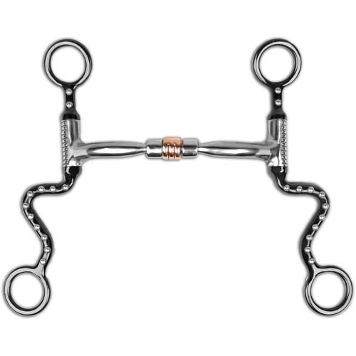 Myler Black Steel Seven Shank Comfort Snaffle w/Copper Roller MB 03