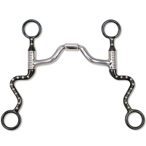 Myler Black Steel Seven Shank Medium Low Port MB 33