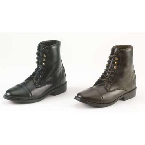 Equistar Women's All Weather Synthetic Laced Paddock Boot - Black