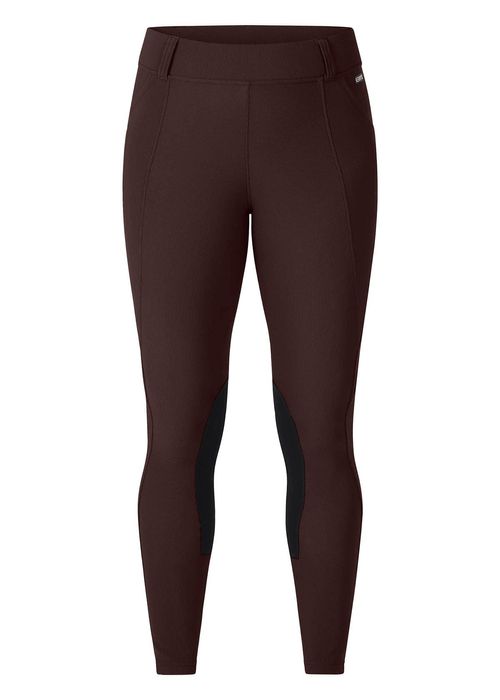 Kerrits Women's Microcord Knee Patch Pocket Tights - Espresso