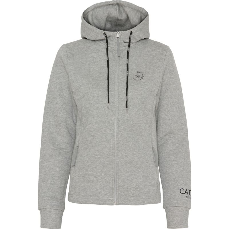 Catago Women's Natalie Zip Hoodie - Grey Melange Sparkle Catago Women's Natalie Zip Hoodie - Grey Melange Sparkle