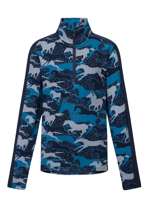 Kerrits Kids' Plush Printed Fleece Half Zip - Night Sky Gallop