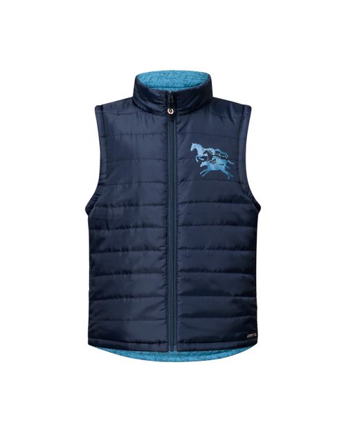 Kerrits Kids' Round Up Reversible Quilted Vest - Dewdrop Full Gallop