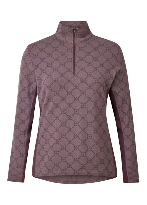 Kerrits Women's Stable Temp Merino Wool Quarter Zip 2.0 - Mauve Bit Links