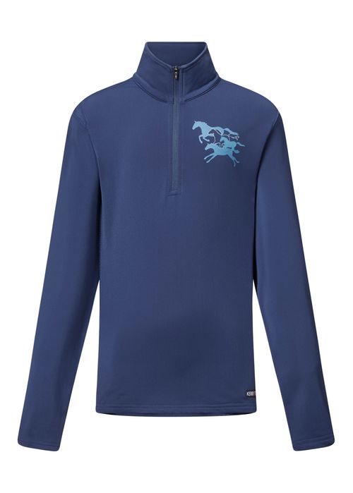 Kerrits Kids' In Stride Quarter Zip Fleece Tech Top - Night Sky