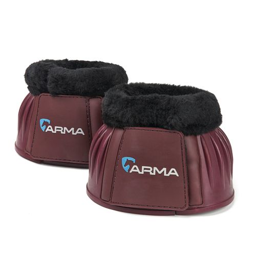 Shires ARMA Fleece Trim Over Reach Boots - Black Cherry