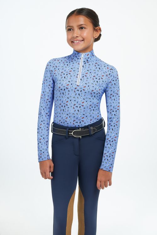 RJ Classics Kids' Libby Jr Long Sleeve Tech Shirt - Sky Painted Ponies