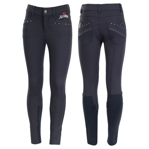 OVERSTOCK: B Vertigo Kids' Olivia Full Seat Breeches - EU 150/US Large - Dark Navy