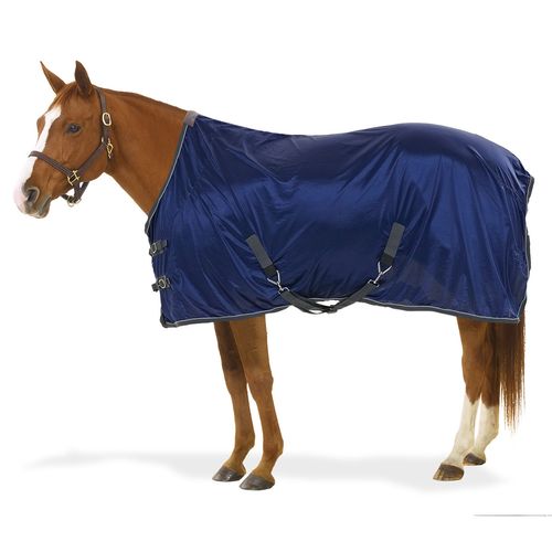 BARGAIN BARN: Centaur Athletic Stable Sheet - 75 - Navy/Charcoal/Silver