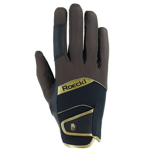 Roeckl Millero Riding Gloves - Dark Mocha/Black