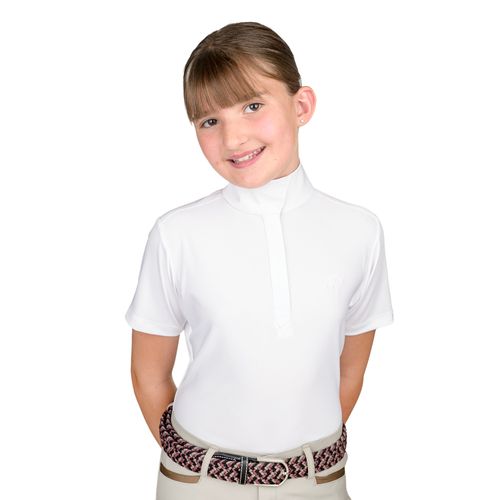 Ovation Kids' Ellie Quarter Snap Short Sleeve Show Shirt - White Natural World