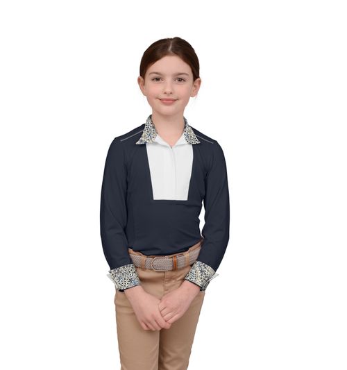 Chestnut Bay Kids' SkyCool Liberty Long Sleeve Show Shirt - Nightsky