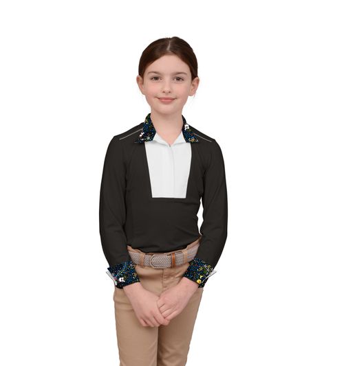 Chestnut Bay Kids' SkyCool Liberty Long Sleeve Show Shirt - Black