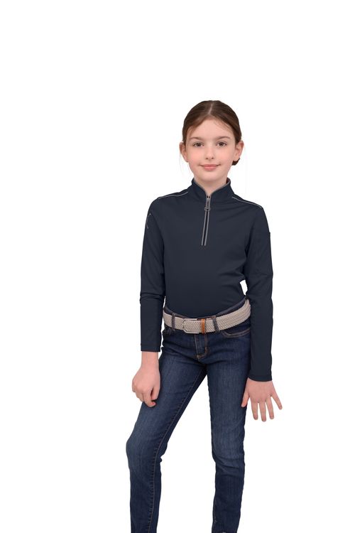 Chestnut Bay Kids' Performance Rider SkyCool Long Sleeve Shirt - Nightsky